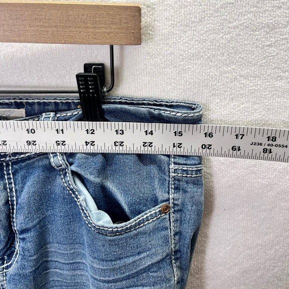 VGS Vigoss Skinny Jeans Womens 6 Blue Denim Stretch Wide Stitch Flap Pocket 2133 - Picture 5 of 12